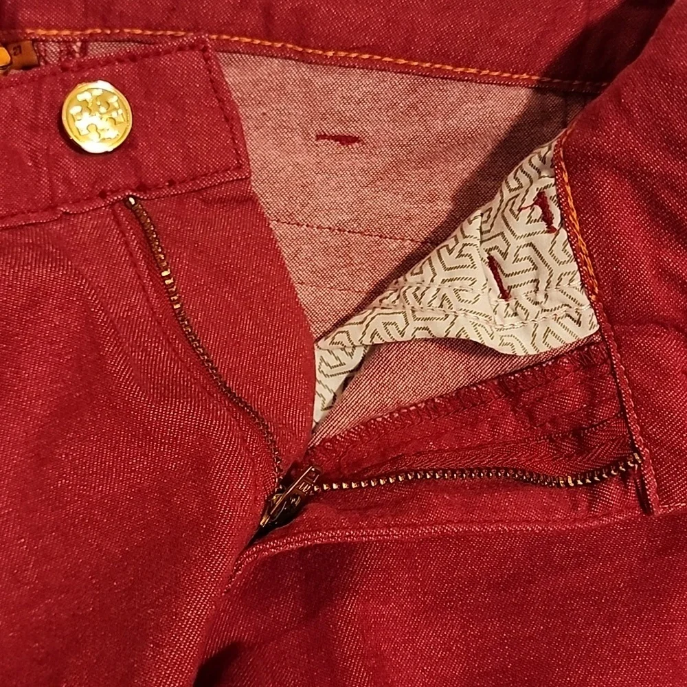 Tory Burch Red Denim Jeans 27